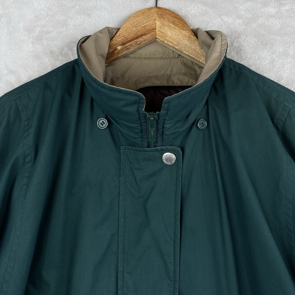 Vintage London Fog Men's Large Green Quilted Chore Jacket 90s Utility Gorpcore - Picture 3 of 16